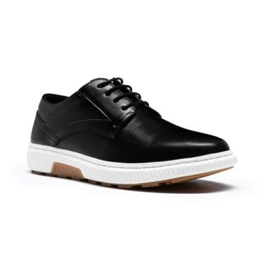 Imagem de Allthemen Sapato social masculino casual Oxford para negócios, tênis masculino, Preto, 39
