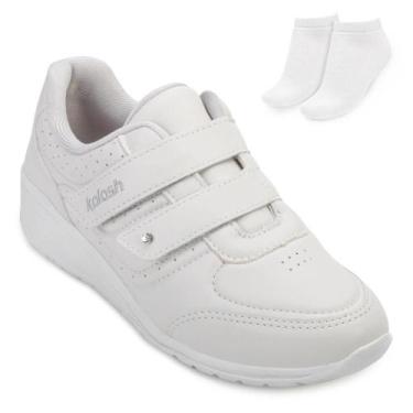 Imagem de Tênis Kolosh Casual e Meia KL24-C2282, 38, Branco