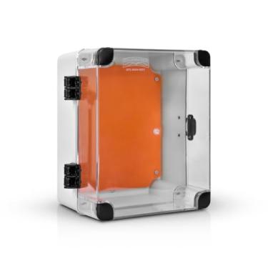 Imagem de Caixa Painel Elétrico Quadro Comando Plastico 25X20X15Cm Cinza Tampa Transparente IP66