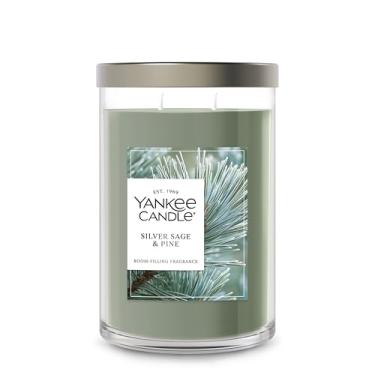 Imagem de Yankee Candle Vela copo grande com assinatura de sálvia e pinho prata