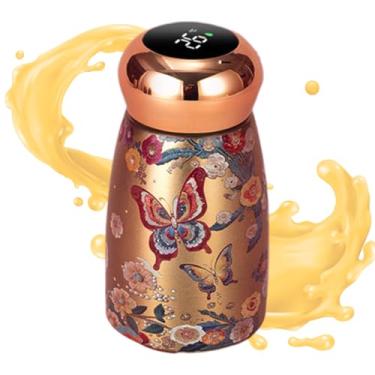 Imagem de Garrafa de água isolada infantil, copo de bolso feminino pequeno de aço inoxidável, frascos de alimentos isolados para café, chá, suco de leite, inverno, viagem, acampamento, escritórios, escola