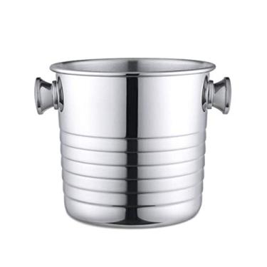 Imagem de Balde de gelo inoxidável com alça de transporte, balde de gelo, utensílios de bar para festa de vinho champanhe cerveja