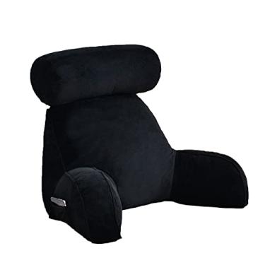 Imagem de Suporte de travesseiro confortável, capa e bolsos removíveis, suporte para as costas com apoios de braço, suporte lombar, suporte de braço, grande encosto adulto, com almofada de pescoço para sentar