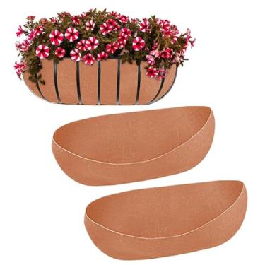 Imagem de Forros de cesta de plantas de janela, 3 peças de forros de cesta de feltro de substituição - Inserção de vaso de plantas de substituição para quintal, pátio, fazenda, parque, estufa, canteiro elevado