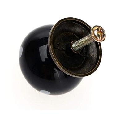 Imagem de nihngvjm 1 puxador redondo de cerâmica para gaveta, puxadores e puxadores de armário de móveis, puxadores coloridos