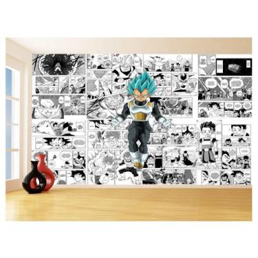 Imagem de Papel De Parede Dragon Ball Vegeta Anime Blue 3,5M Dbz687 - Você Decor