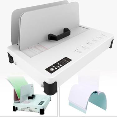 Imagem de Máquina de encadernação térmica de 1 a 50 mm de espessura, aquecimento cerâmico PTC, rack de resfriamento embutido, kit de encadernação de livro Ridge, para documentos, relatórios