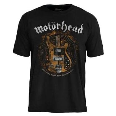 Imagem de Camiseta de Banda Motorhead em Algodão Manga Curta Gola Redonda-Unissex