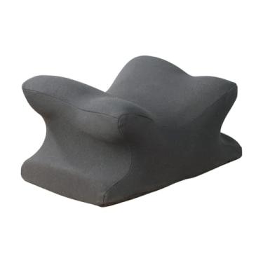 Imagem de Ｂｅｓｇａ Almofada de rosto portátil com apoio para a cabeça, ideal para adultos e crianças, perfeita para cochilos no escritório e para apoio do pescoço em, Cinza