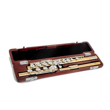 Imagem de Flauta de instrumento de flauta com 16 furos fechados, cobre branco, prata niquelada/prata C, chave 17 furos (G)