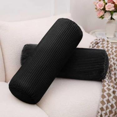 Imagem de 1 MIDDLE ONE Travesseiro de corpo, travesseiros corporais de espuma viscoelástica para adultos dormindo, travesseiro decorativo para sofá e cama, travesseiro redondo de tubo cilíndrico longo, 61 x 19