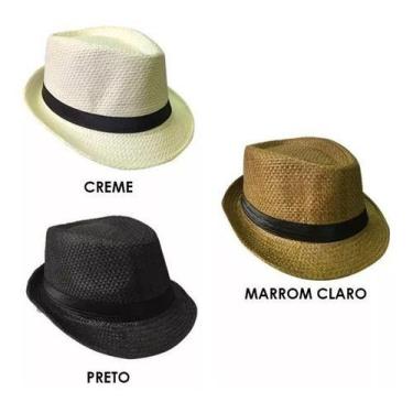 Imagem de Chapéu Malandro Carioca Panama Palha Sintetico Classico - oem, Marron 