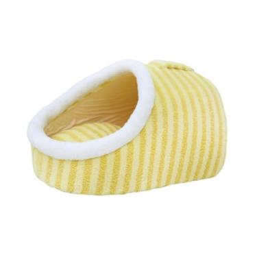 Imagem de FJMQHU Casa para Gatos, Casa Portátil Antiderrapante para Gatos com Almofada Removível para Brincar E Descansar, Amarelo