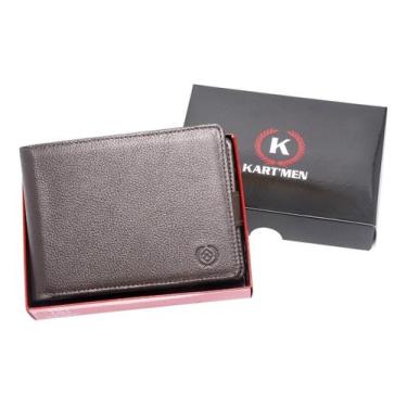 Imagem de Carteiras Masculina Couro com porta cartões cédulas cnh moedas chaveir