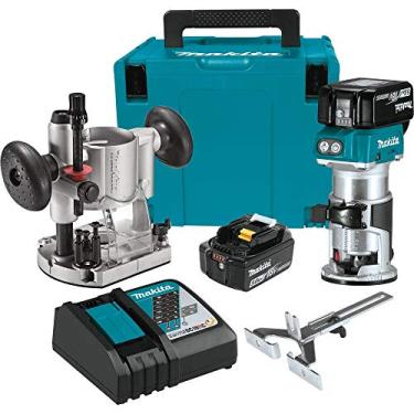 Imagem de Roteador compacto sem fio Makita Brushless, XTR01T7, Kit