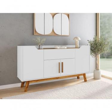 Imagem de Aparador Buffet Future Retro Pés Em Madeirabranco Cinamomo