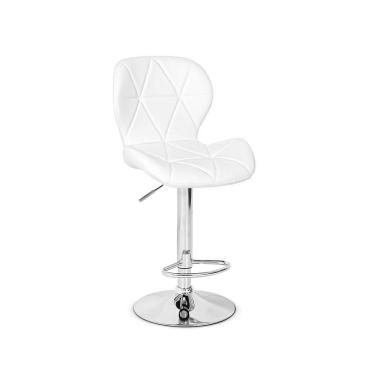 Imagem de Conjunto 03 Banquetas Slim Couro   Branca