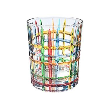Imagem de Atyhao Copo de Uísque, Copo de Cristal Soprado à Mão Multicolorido de 320 Ml Com Brilho Colorido, para Coquetel de Uísque Bourbon, Bar Doméstico, Presente de Festa de Escritório (#1)