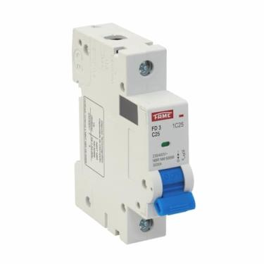 Imagem de Disjuntor DIN FD 3kA - Monopolar 1P 25A Condutor 4mm Curva C – FAME