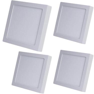 Imagem de 4 Painel Plafon Led 18w Sobrepor Quadrado 22Cm 6500k - Avant