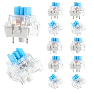 Imagem de Vin Beauty 12 Pcs Keyboard Switches Replacement Mechanical Gaming Keyboard Blue Switches 3 Pin Tactile Switch Clicky Accurate Typing Dustproof Switch for Mechanical LED Keyboards