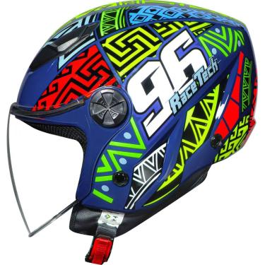 Imagem de Capacete Race Tech Play Art Azul e Laranja