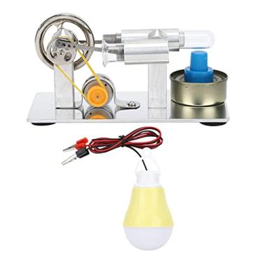 Imagem de Generic Modelo de Motor Educacional Brinquedo Físico de Aço Inoxidável Escovado Requintado para Presente Infantil, para Projetos Científicos Infantis, Aprendizagem de Física, Adereços de