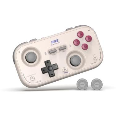 Imagem de IINE Retro Pocket Game Controller with Hall Effect Joysticks, Switch 1 & 2 Compatible, Wireless Gamepad for Steam Deck, PC, Android, iOS, Customizable D-Pad, Vibration & Motion Control (Grey)