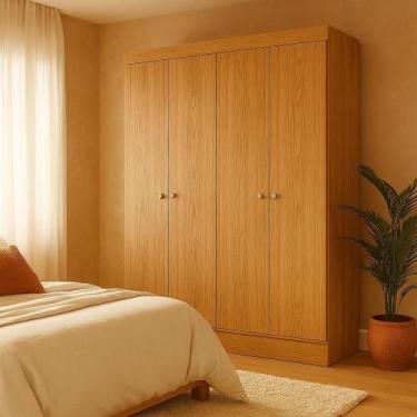 Imagem de Guarda-Roupa Casal Boreal 4 Portas Carvalho - Mobly