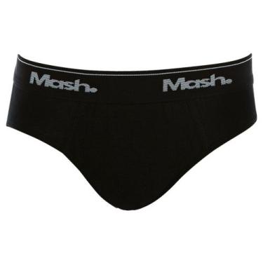 Imagem de Cueca Slip Mash Masculina Algodão Lisa Infantil, Preto, P