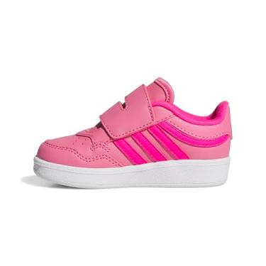 Imagem de adidas Tênis infantil unissex Hoops 4.0, Rosa Fusion/Rosa Choque/Branco, 20
