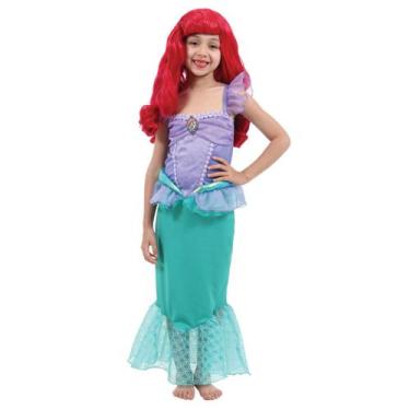 Imagem de Fantasia Ariel Infantil Luxo Original - Pequena Sereia - Disney Prince