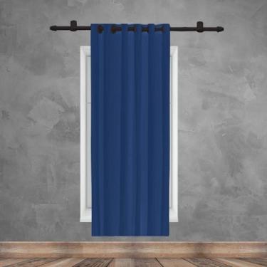 Imagem de Cortina 1Folha Blackout PVC Corta Luz 140x180 Admirare, Azul marinho