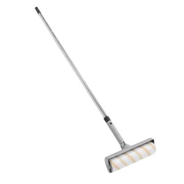 Imagem de Cryfokt Kit de Rolo de Pintura Eficiente 10 "Rolo de Pintura Com Pólos de Extensão de Aço Inoxidável Escova Cobre Raspador para Paredes Tetos Móveis (Cinza)
