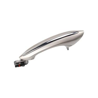 Imagem de Maçaneta da porta de acesso confortável para exterior do carro, substituição sem chave, compatível com BMW 5 6 7 séries F02 F10 F06 F07 preto branco marrom(Brown Rear Left)