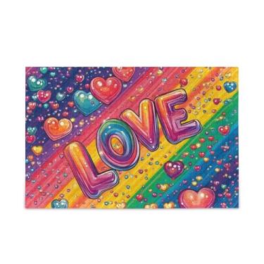 Imagem de 1000 peças de quebra-cabeças coloridos de corações com bolhas de madeira e papel combinados para adultos