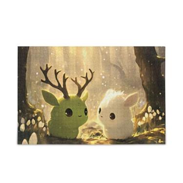 Imagem de Quebra-cabeça de 1000 peças de pequenas criaturas fofas de madeira e papel combinadas quebra-cabeças difíceis para adultos