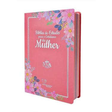 Imagem de Biblia de estudo para o cotidiano da mulher nva capa dura - rosa inten