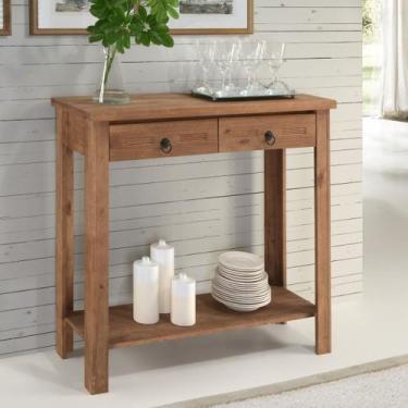 Imagem de Buffet Aparador de Madeira Rustíca Mesa de Apoio 2 Gavetas Cantinho do