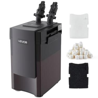 Imagem de VEVOR Filtro de recipiente de 162,7 GPH, filtro externo de aquário de 3 estágios com bomba potente, máquina de limpeza de circulação de água com mídia para grandes tanques de peixes e aquários de até