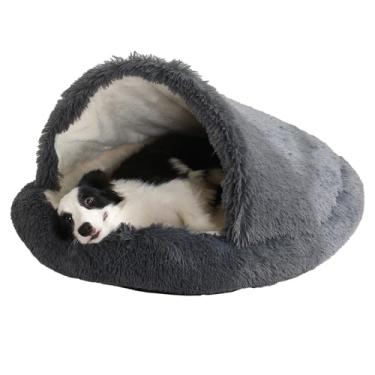Imagem de Cama tranquilizante para cães echada, cama para gatos, cama grande, capa removível e lavável(Dark gray,49")