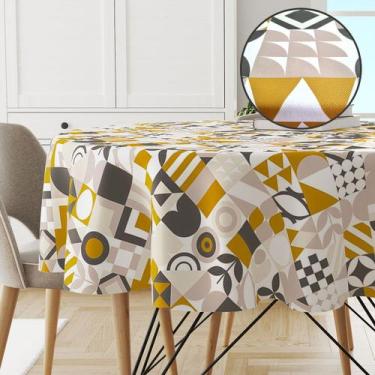 Imagem de Toalha Mesa Plástica Térmica Flow 4 Lugares Redonda 1,38 - IDEALIZA