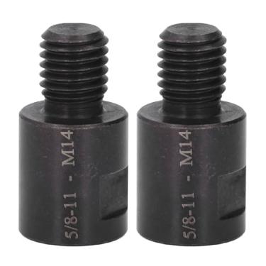 Imagem de Hilitand Jogo do Adaptador do Moedor de ângulo, Conector Relação Moedor de ângulo de 2 Pces Com Tratamento Térmico Portátil para a Roda Polidor Dos Bocados de Broca (5/8 pol.-11 Macho para M14 Fêmea)