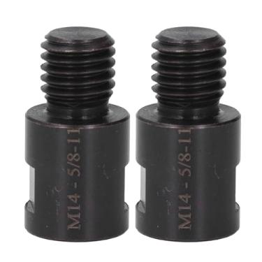 Imagem de Hilitand Jogo do Adaptador do Moedor de ângulo, Conector Relação Moedor de ângulo de 2 Pces Com Tratamento Térmico Portátil para a Roda Polidor Dos Bocados de Broca (M14 Macho para 5/8 pol.-11 Fêmea)