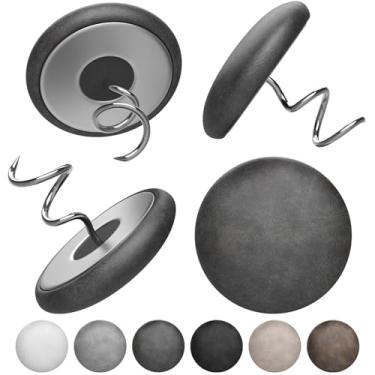 Imagem de MAICOBI Alfinetes torcidos de estofamento de couro para saias de cama – pacote com 12 suportes de tecido e tachas para capas de sofá, poltronas e costura DIY – Acessórios de estofamento com design de