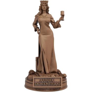 Imagem de Estátua Pombagira Rainha do Cemitério Imagem Umbanda Candomblé (Cor Madeira)