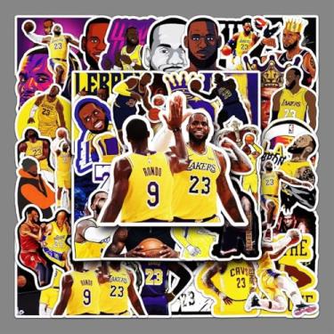 Imagem de Adesivos de garrafa de água para meninos, 50 peças, adesivos de basquete para adultos, meninos, meninas, adolescentes, vinil impermeável para garrafa de água, laptop, lembrancinhas de presente para