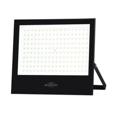 Imagem de Refletor Blumenau De Led Slim 200w 3000k Preto Bivolt - BLUMENAU ILUMI