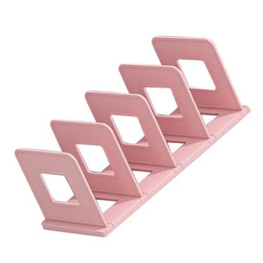 Imagem de Organizador de Livros Porta-Arquivos PP Minimalista Vertical 4 Compartimentos Classificador Arquivos para Sala Escritório Mesa Casa Multifuncional Est