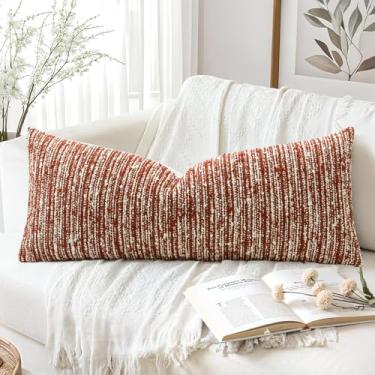 Imagem de Artscope Capa de almofada lombar 35,5 x 91,5 cm capa de travesseiro corporal super grossa decorativa boucle texturizada morden com detalhe neutro estilo italiano fronha para quarto sala de estar sofá